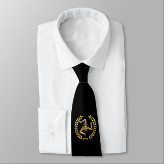 Trinacria of Sicily Laurel Wreath and Gorgon Tie