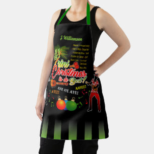 Trini Chistmas Is The Best Parranderos and Name Apron