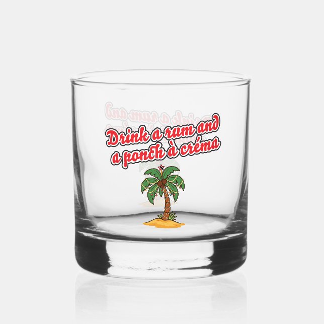 Trini Christmas Cocktail Glass (Front)
