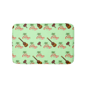Trini Christmas with Cuatro and Shac Shac on GREEN Bath Mat