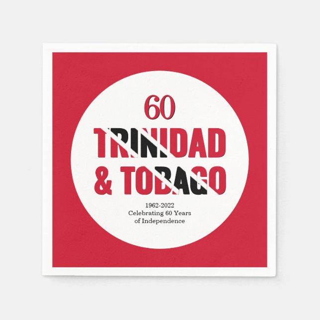 TRINIDAD 60th Anniversary Independence Napkin (Front)