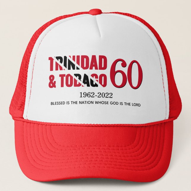 TRINIDAD 60th Anniversary Independence Trucker Hat (Front)
