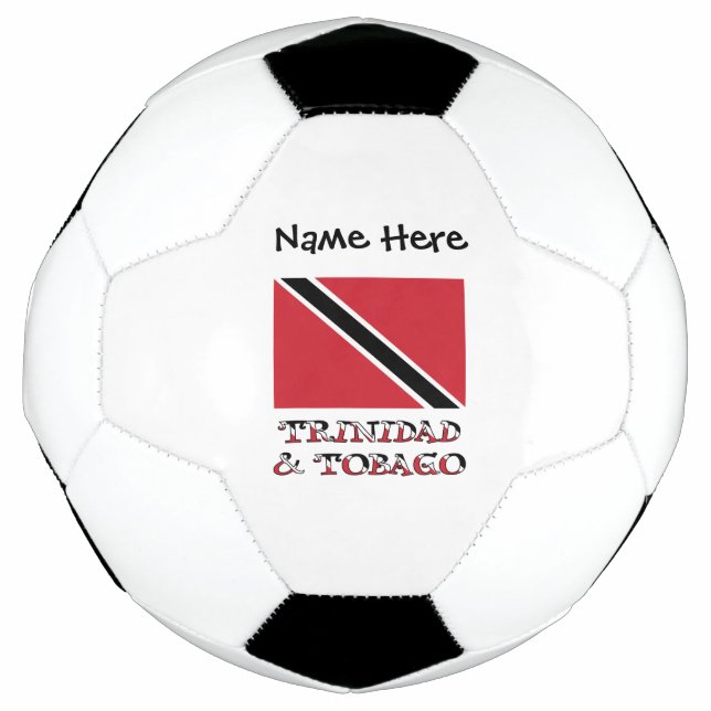 Trinidad and Tobago and Trinidadian Flag with Name Soccer Ball (Front)
