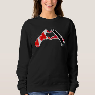 Trinidad And Tobago Canada Flag Heart Mix Heritage Sweatshirt