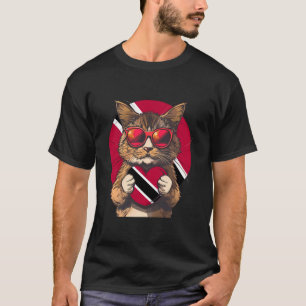 Trinidad And Tobago Cat Tobagonian Flag Trinidadia T-Shirt