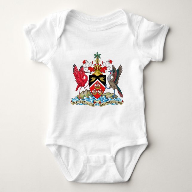 Trinidad and Tobago Coat of Arms Baby Bodysuit (Front)