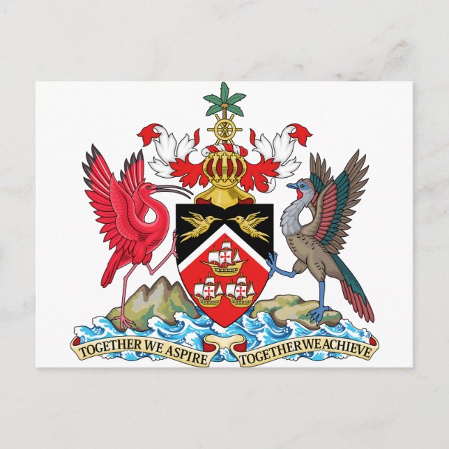 Trinidad and Tobago Coat of Arms Postcard (Front)