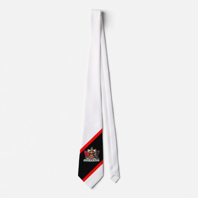 Trinidad and Tobago Coat of Arms (White) Tie (Front)