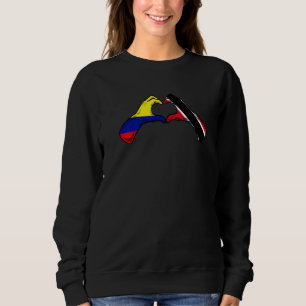 Trinidad And Tobago Colombia Flag Heart Mix Herita Sweatshirt