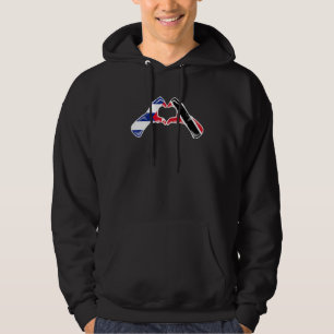 Trinidad And Tobago Cuba Flag Heart Mix Heritage Hoodie