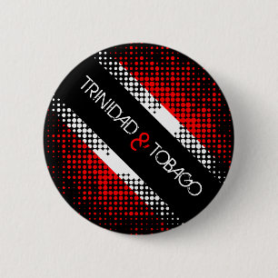 Trinidad and Tobago Dot Pattern Flag 6 Cm Round Badge