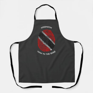 Trinidad and Tobago Fingerprint Flag BLACK  Apron