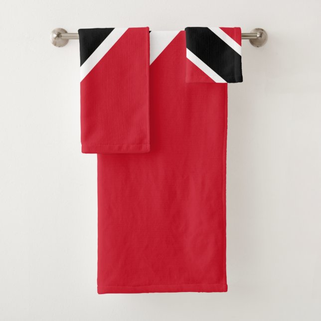 Trinidad and Tobago Flag Bath Towel Set (Insitu)