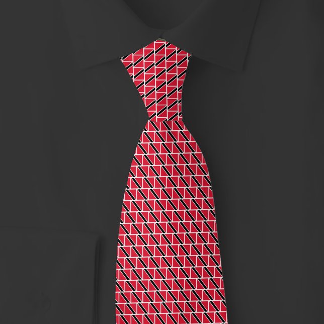 Trinidad and Tobago Flag Brick Pattern Tie (Creator Uploaded)