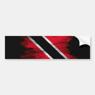 Trinidad and Tobago flag brush stroke Bumper Sticker