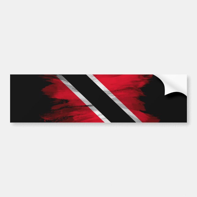 Trinidad and Tobago flag brush stroke Bumper Sticker (Front)