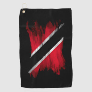 Trinidad and Tobago flag brush stroke Golf Towel