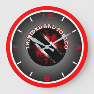 Trinidad and Tobago Flag (Dot Pattern) Large Clock