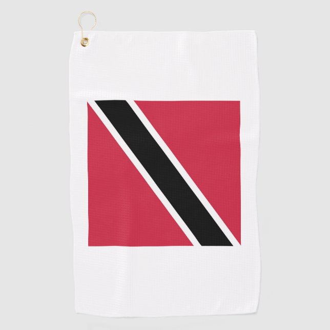 Trinidad and Tobago Flag Emblem Golf Towel (Front)