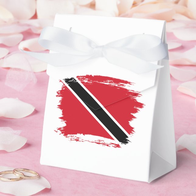 Trinidad and Tobago flag Favour Box (Wedding)