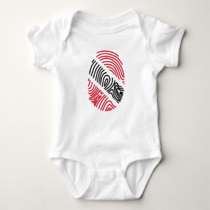 Trinidad and Tobago Flag Fingerprint Baby Bodysuit