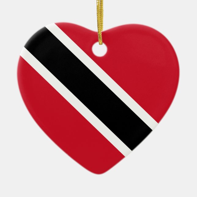 Trinidad and Tobago Flag Heart Ornament (Front)