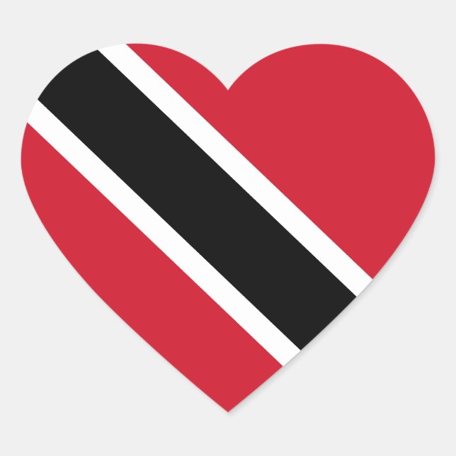 Trinidad and Tobago Flag Heart Sticker (Front)