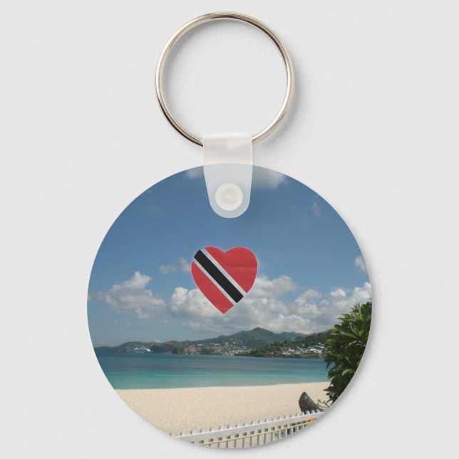 Trinidad and Tobago Flag Key Ring (Front)
