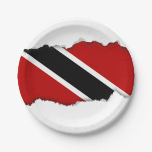 Trinidad and Tobago Flag Paper Plate