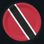Trinidad and Tobago Flag Paper Plate<br><div class="desc">Search "wowsmiley" for more products like this one.</div>