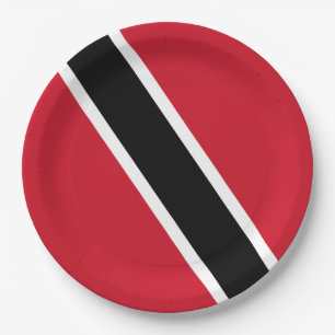 Trinidad and Tobago Flag Paper Plate