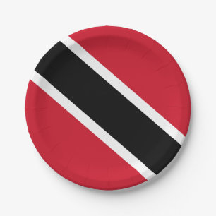 Trinidad and Tobago Flag Paper Plate