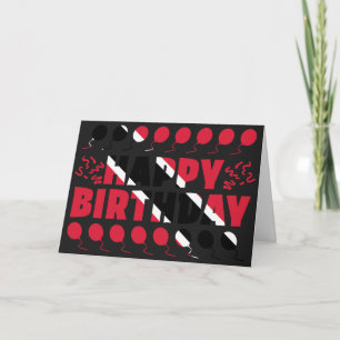 Trinidad and Tobago Flag Patriotic Birthday Card