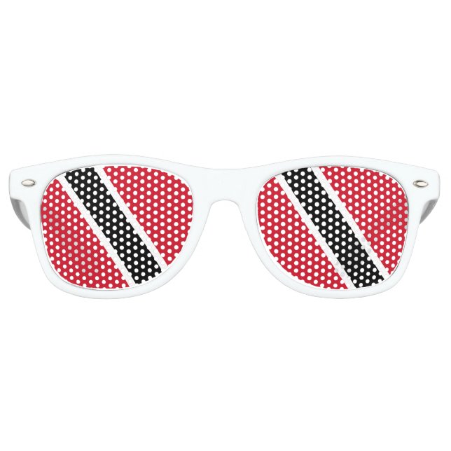 Trinidad and Tobago Flag Retro Sunglasses (Front)
