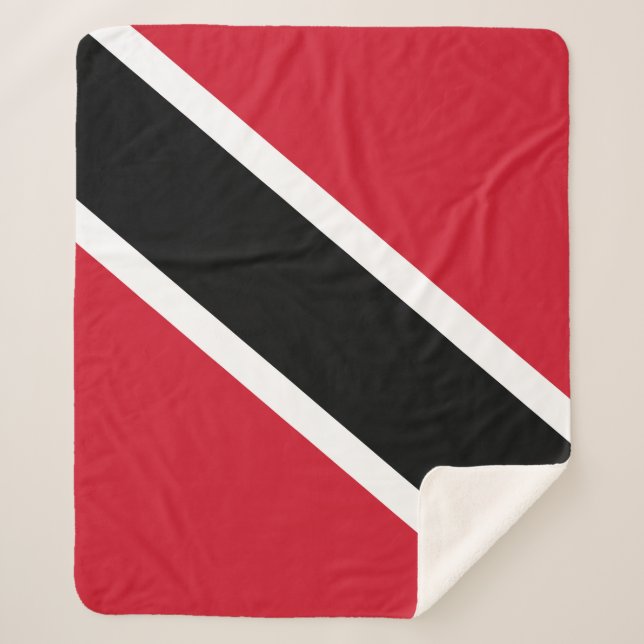 Trinidad and Tobago Flag Sherpa Blanket (Front)