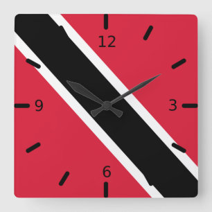 Trinidad and Tobago flag Square Wall Clock