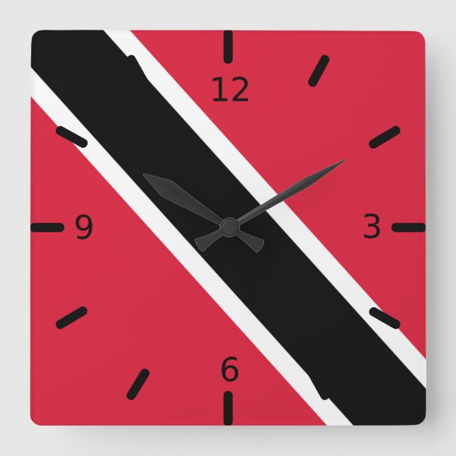 Trinidad and Tobago flag   Square Wall Clock (Front)