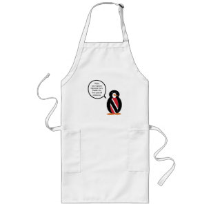 Trinidad and Tobago Flag Talking Ms. Penguin Long Apron