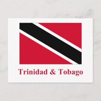 Trinidad and Tobago Flag with Name Postcard