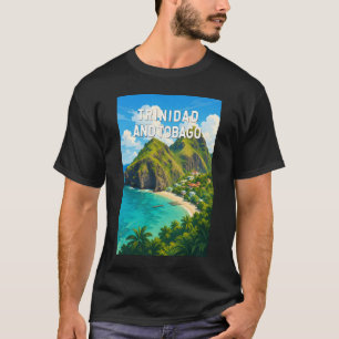 Trinidad and Tobago Illustration Travel Art Retro T-Shirt
