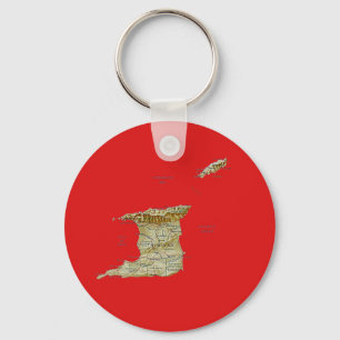 Trinidad and Tobago Map Keychain