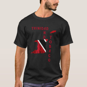 Trinidad And Tobago Map Pride Trinidadian Roots Fl T-Shirt