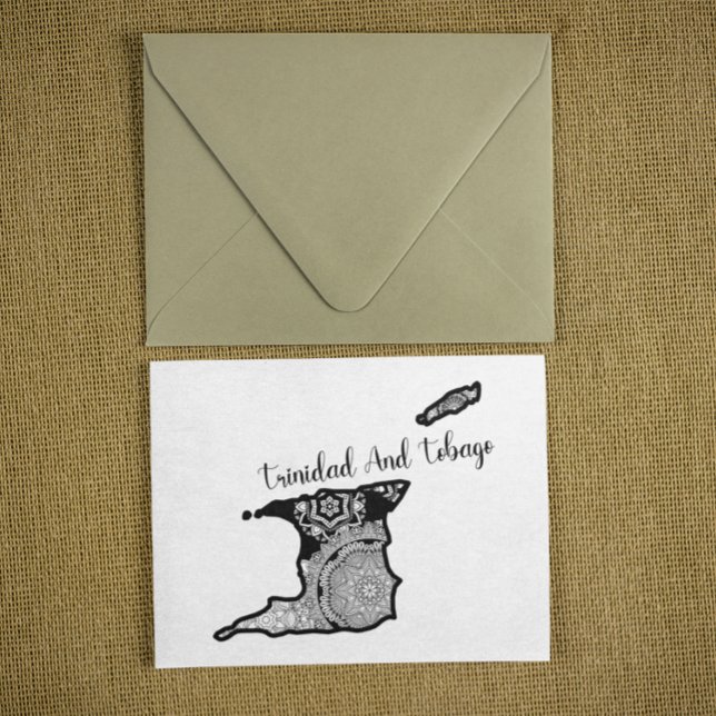 Trinidad and Tobago Map Travel  Postcard (Trinidad & tobago travel postcard)
