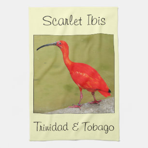 Trinidad and Tobago Red Scarlet Ibis Tea Towel
