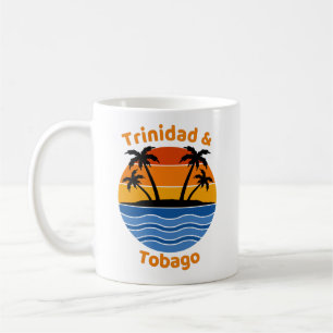 Trinidad and Tobago Retro Sunset Coffee Mug