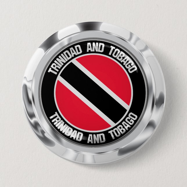 Trinidad and Tobago  Round Emblem 7.5 Cm Round Badge (Front)