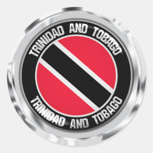 Trinidad and Tobago  Round Emblem Classic Round Sticker