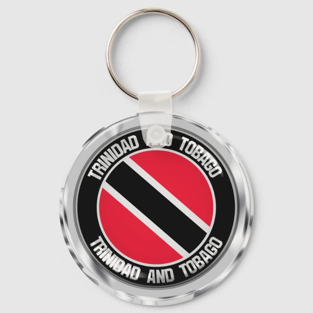 Trinidad and Tobago  Round Emblem Key Ring (Front)