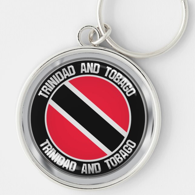 Trinidad and Tobago  Round Emblem Key Ring (Front)