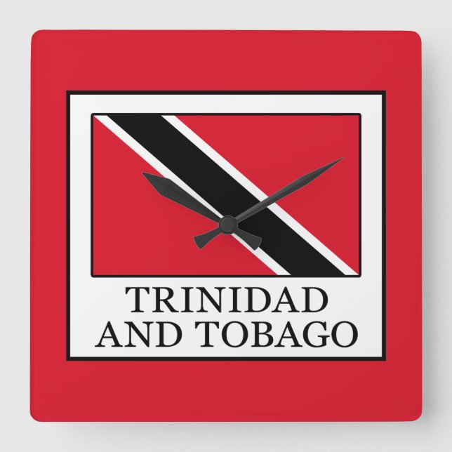 Trinidad and Tobago Square Wall Clock (Front)